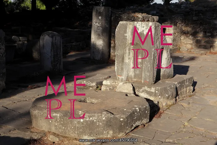 : Ambo, Bishop's Church, Priene, Aydin, Turkey : Ambo, Bishop's Church, Priene, Aydin, Turkey