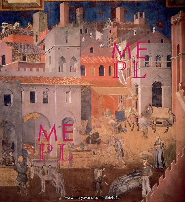 : Ambrogio Lorenzetti (1280-1348). Effects of Good Government : Ambrogio Lorenzetti (1280-1348). Effects of Good Government