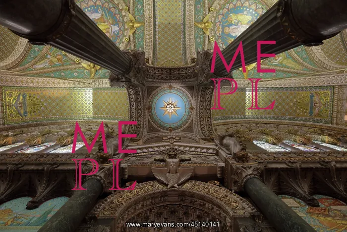: ambulatory in the Basilica Notre Dame de Fourviere : ambulatory in the Basilica Notre Dame de Fourviere