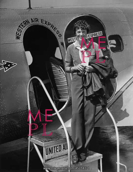 : Amelia Earhart 1897-1937 standing in the ? : Amelia Earhart 1897-1937 standing in the ?