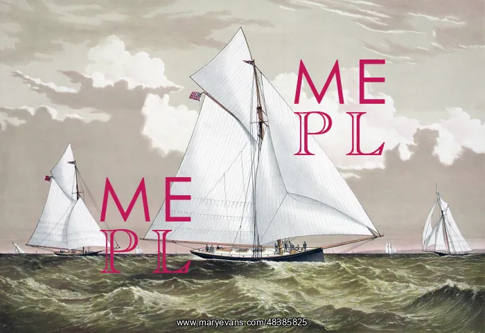 : The America Cup sloop yachts Mischief and Atalanta : The America Cup sloop yachts Mischief and Atalanta