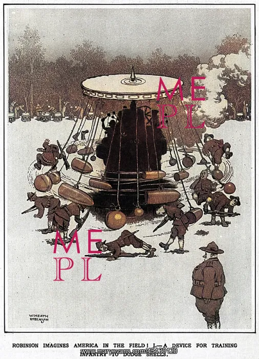 : America in the Field by Heath Robinson, WW1 : America in the Field by Heath Robinson, WW1