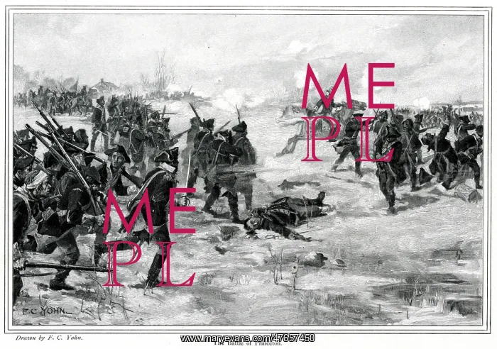 : America - The Melitia attacks at the battle of Princeton : America - The Melitia attacks at the battle of Princeton
