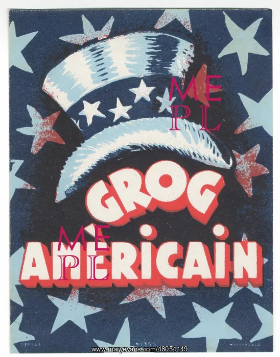 : Americain Grog Rum label