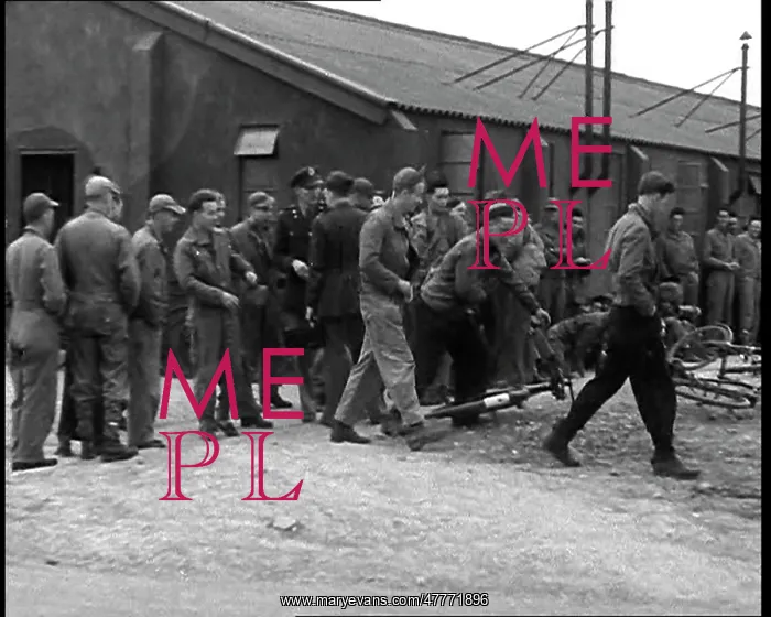 : American Airmen Queueing Up Outside A Building : American Airmen Queueing Up Outside A Building