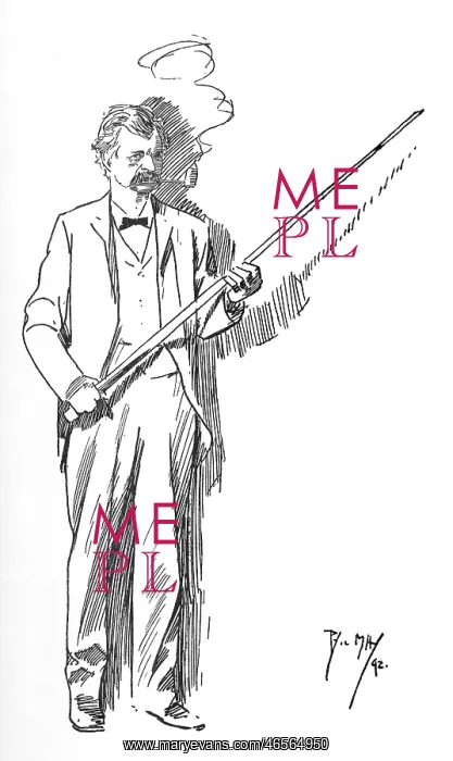 : American author Mark Twain : American author Mark Twain