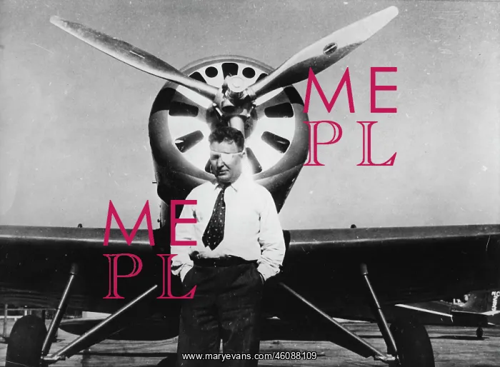 : The American aviator Wiley Post in front : The American aviator Wiley Post in front
