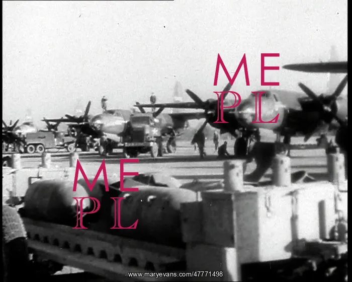 : American Bombers Being Refuelled and Reloaded : American Bombers Being Refuelled and Reloaded