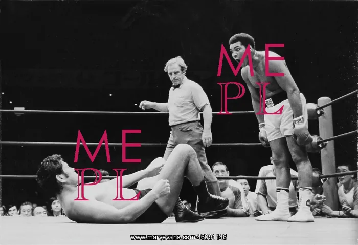 : The American boxer Muhammad Ali in the battle against : The American boxer Muhammad Ali in the battle against