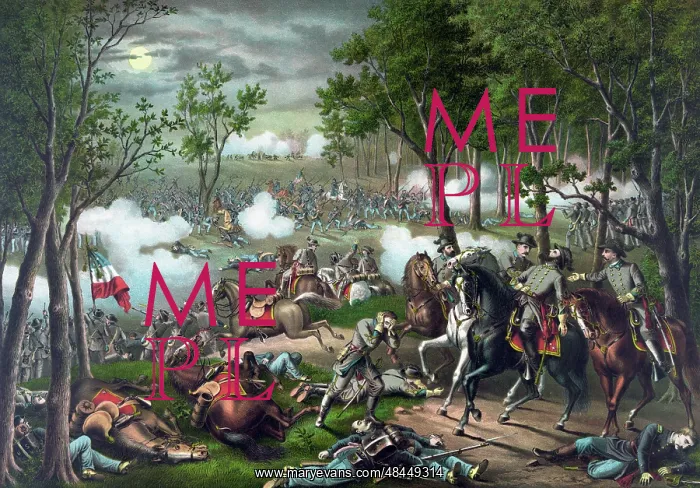 : American Civil War print featuring The Battle : American Civil War print featuring The Battle