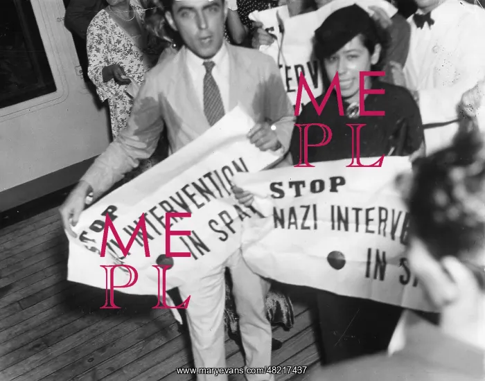 : American communists protest on board of the Bremen, 1936 : American communists protest on board of the Bremen, 1936