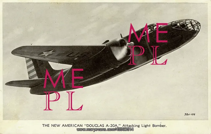 : American Douglas A-20A Attacking light bomber : American Douglas A-20A Attacking light bomber