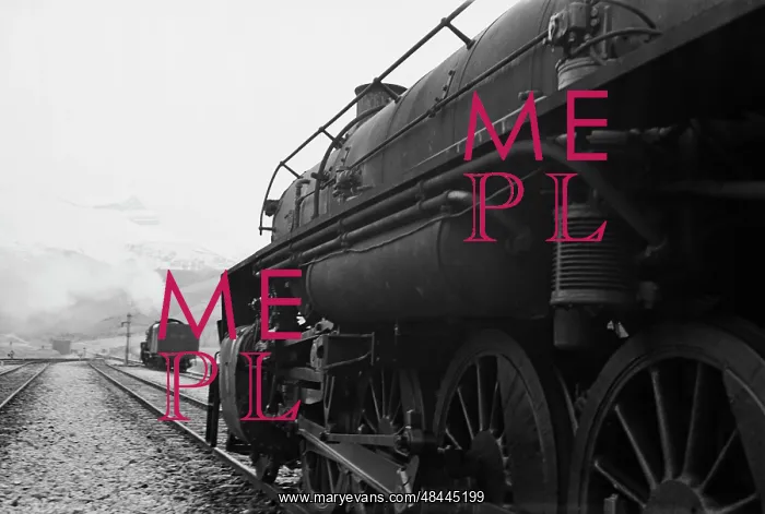 : An American engine pulling a load of supplies : An American engine pulling a load of supplies