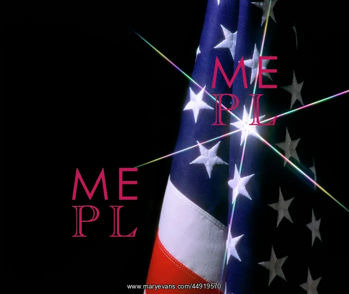  : American Flag with one Star Brighter