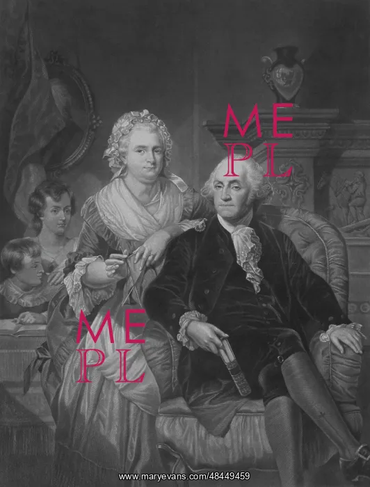 : American History print of President George : American History print of President George