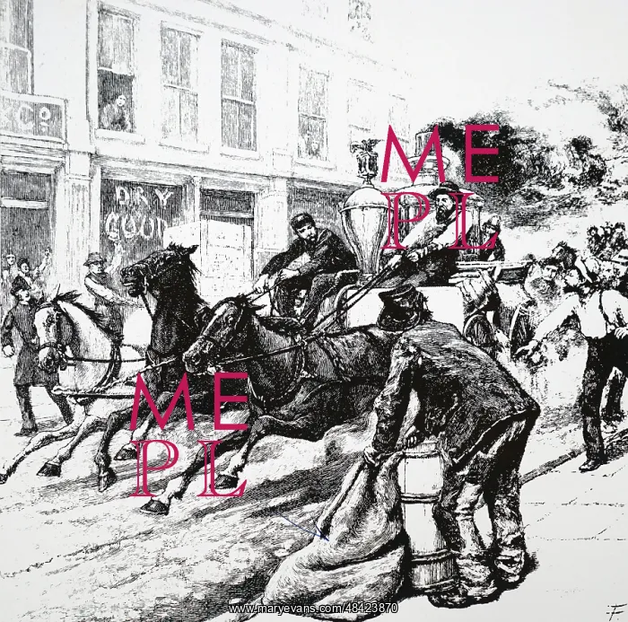 : American horse drawn steam fire engine being rushed : American horse drawn steam fire engine being rushed