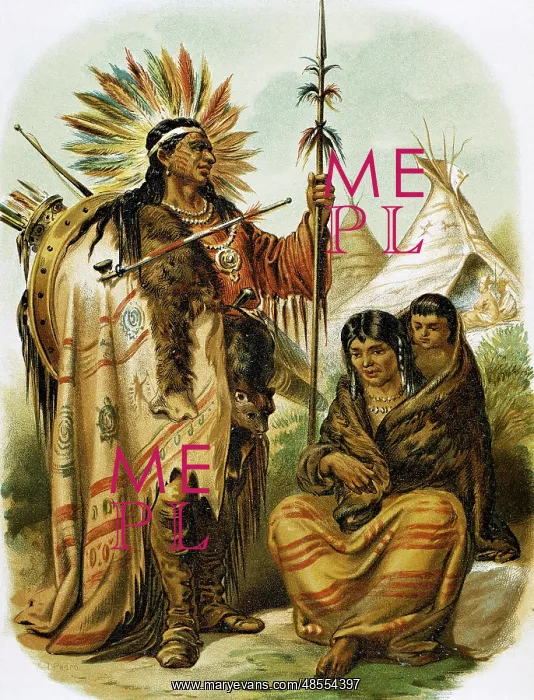  : American indians. Indian red race