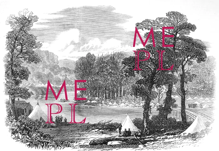 : American Indians. Red River Expedition. Camp at Malawin Brid : American Indians. Red River Expedition. Camp at Malawin Brid