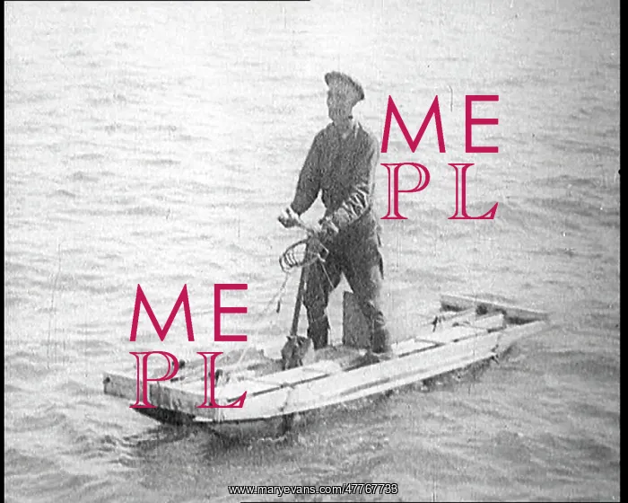 : American Inventor Operating A Raft Contraption : American Inventor Operating A Raft Contraption