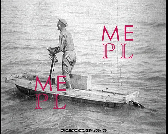 : American Inventor Operating A Raft Contraption : American Inventor Operating A Raft Contraption