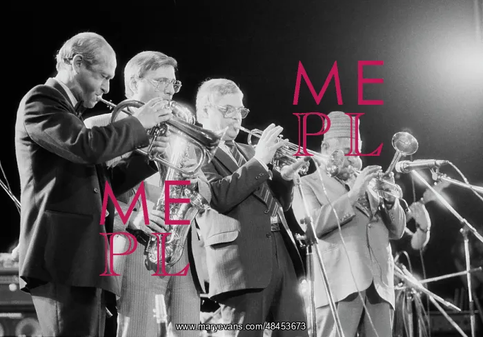 : American jazz musician Dizzy Gillespie performs : American jazz musician Dizzy Gillespie performs
