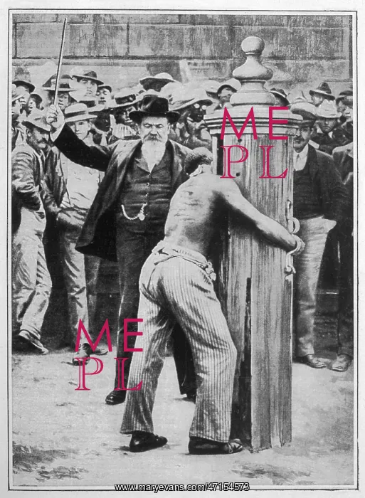 : American magistrate flogging a black criminal : American magistrate flogging a black criminal