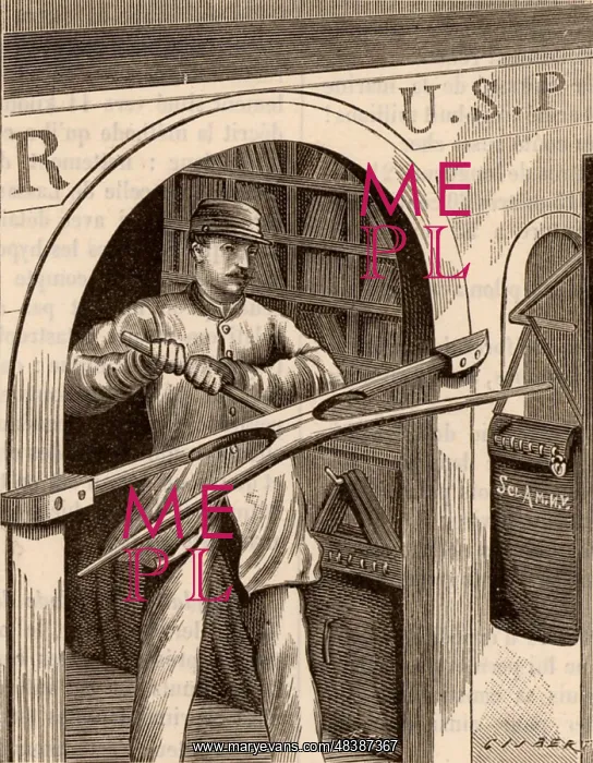 : American mail train. A device for picking up sacks : American mail train. A device for picking up sacks