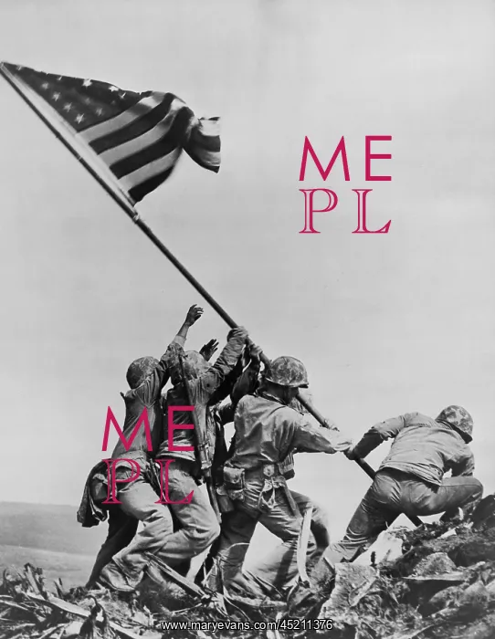 : American Marines raising US flag on Mount ? : American Marines raising US flag on Mount ?