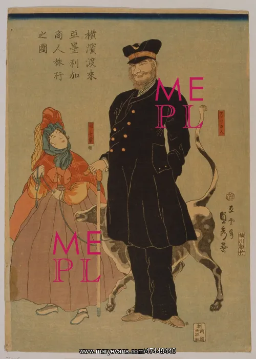 : American merchant strolling in Yokohama : American merchant strolling in Yokohama