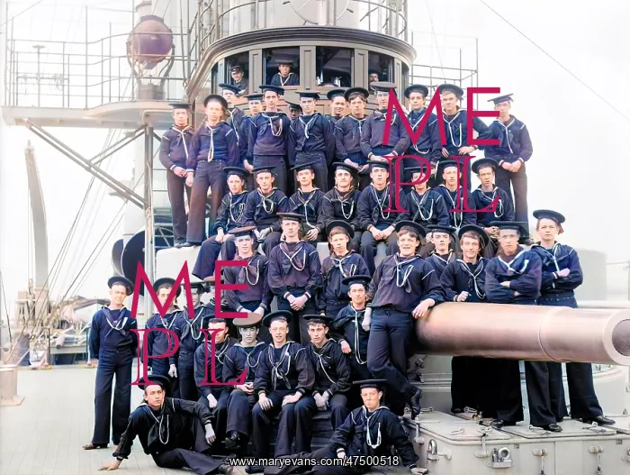 : American Navy apprentice boy sailors on the USS Brooklyn Cru : American Navy apprentice boy sailors on the USS Brooklyn Cru