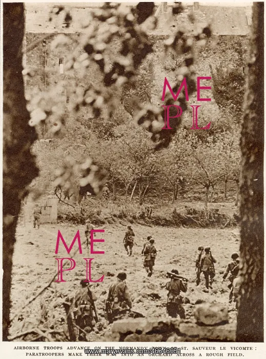 : American Paratroops advancing through Normandy : American Paratroops advancing through Normandy