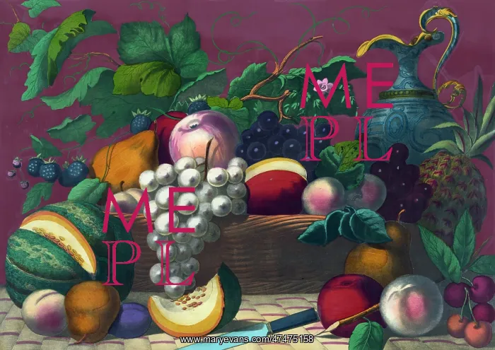: American prize fruit with basket : American prize fruit with basket