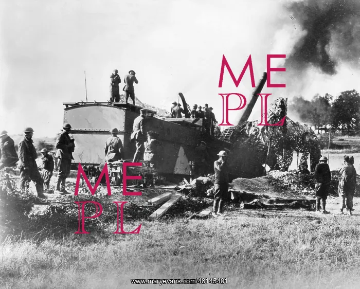: American rail mounted gun on the Western front in the First : American rail mounted gun on the Western front in the First
