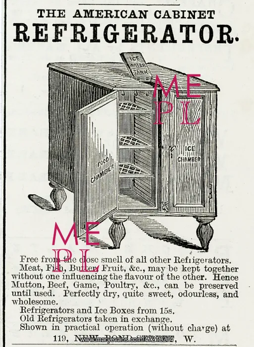 : American refrigerator & ice box 1883 : American refrigerator & ice box 1883