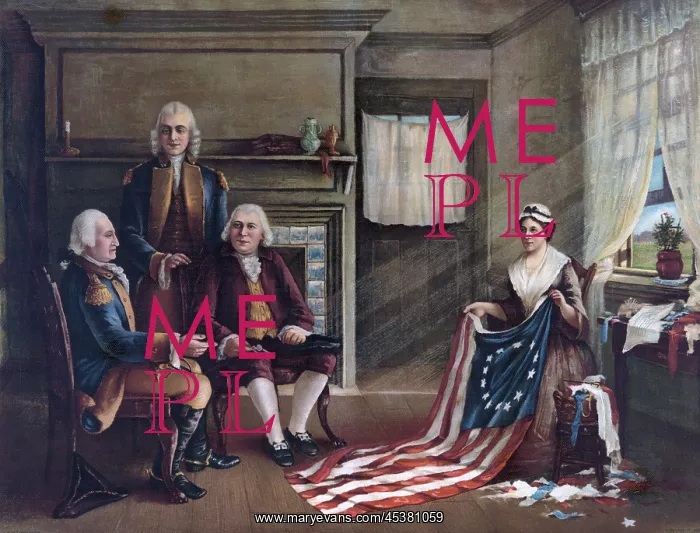 : American Revolution. Betsy Ross presenting : American Revolution. Betsy Ross presenting
