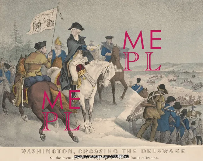 : American Revolution. Continential Army crossing : American Revolution. Continential Army crossing