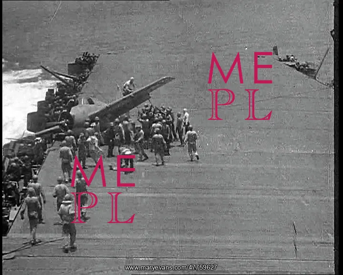 : American Sailors Crowding Around a Crashed : American Sailors Crowding Around a Crashed