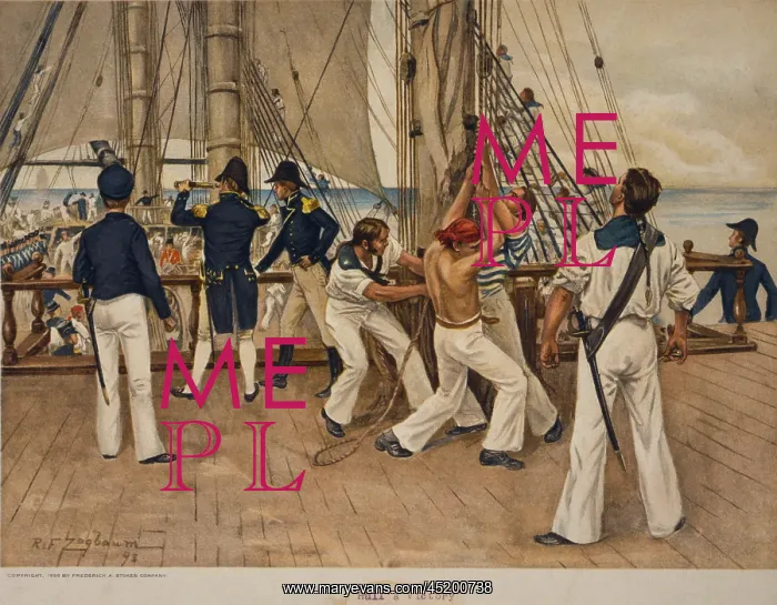 : American sailors and officers on deck of ? : American sailors and officers on deck of ?
