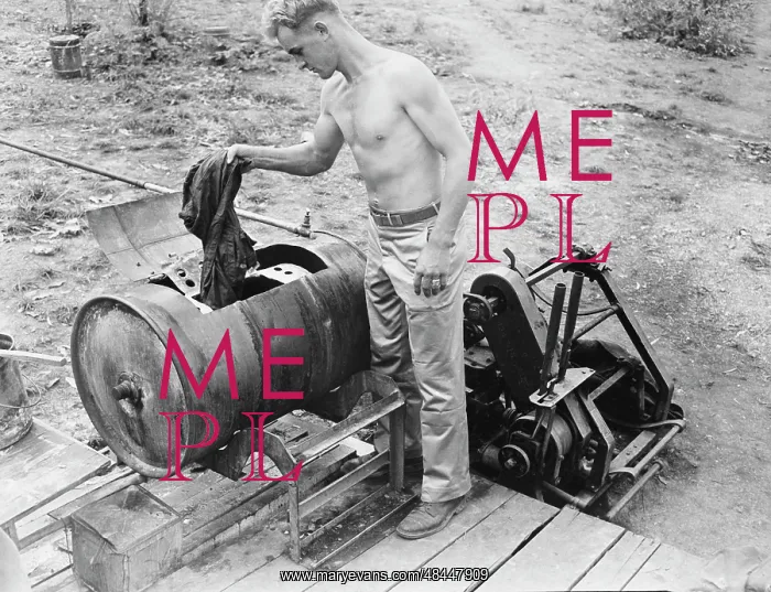 : American soldier doing his weekly laundry, circa 1942 : American soldier doing his weekly laundry, circa 1942