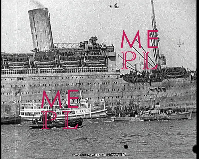  : American Soldier Ship Arriving In Harbour At