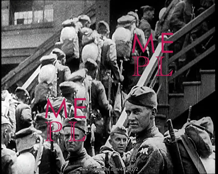: American Soldiers Climbing Up Steps To Board : American Soldiers Climbing Up Steps To Board