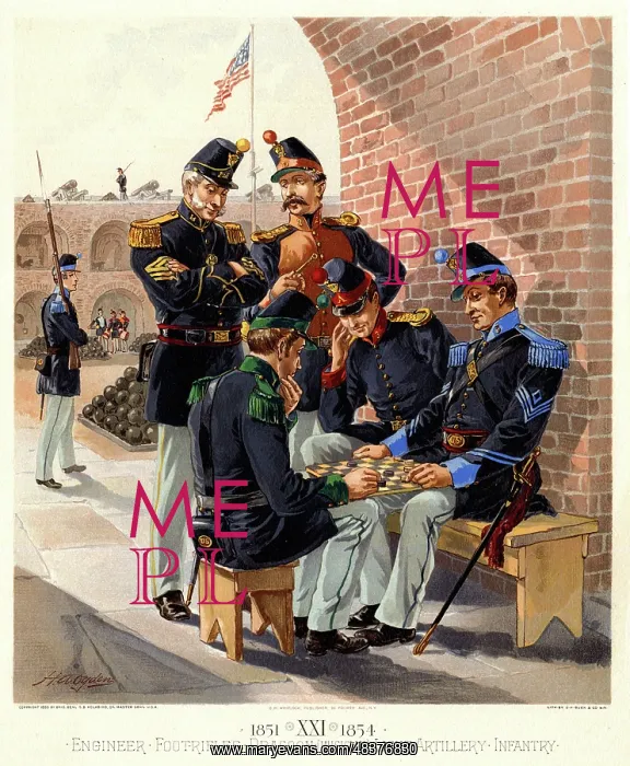 : Five American soldiers in uniform : Five American soldiers in uniform