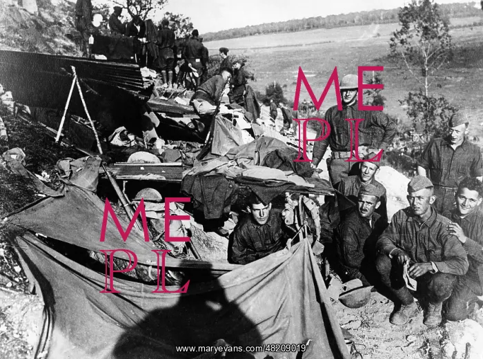  : American troops in a camp at the Western Front