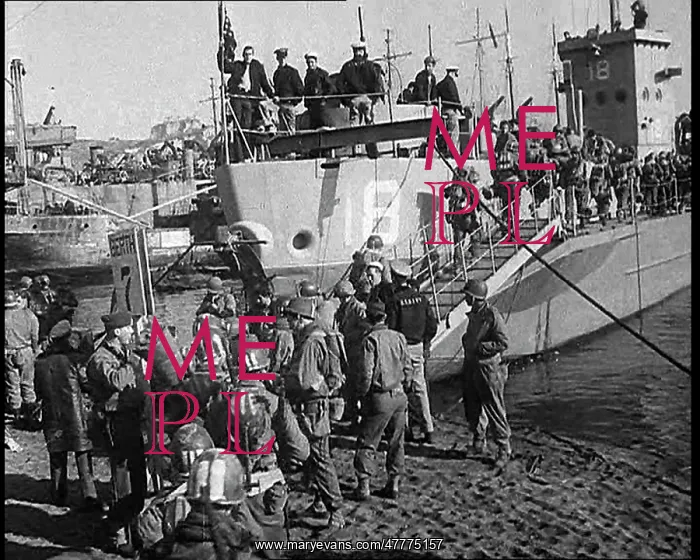 : American Troops Embarking a Landing Craft : American Troops Embarking a Landing Craft
