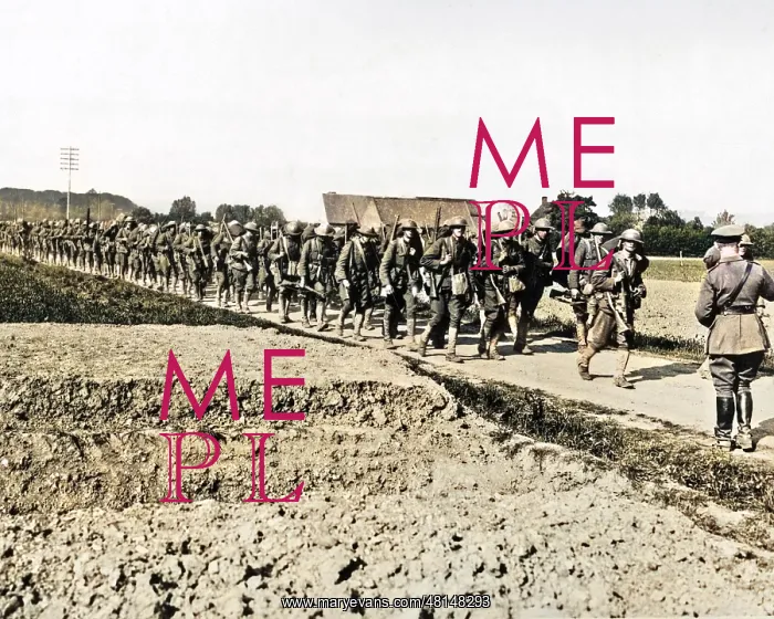 : American troops marching, Western Front, France, WW1 : American troops marching, Western Front, France, WW1