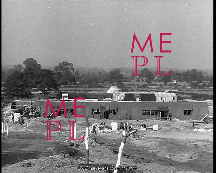 : American Workers Building An Airfield, Pouring : American Workers Building An Airfield, Pouring