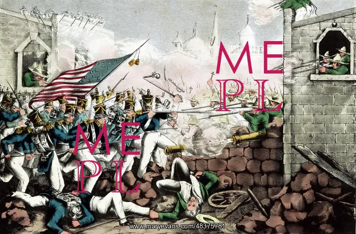 : The Americans forcing their way to the main plaza : The Americans forcing their way to the main plaza