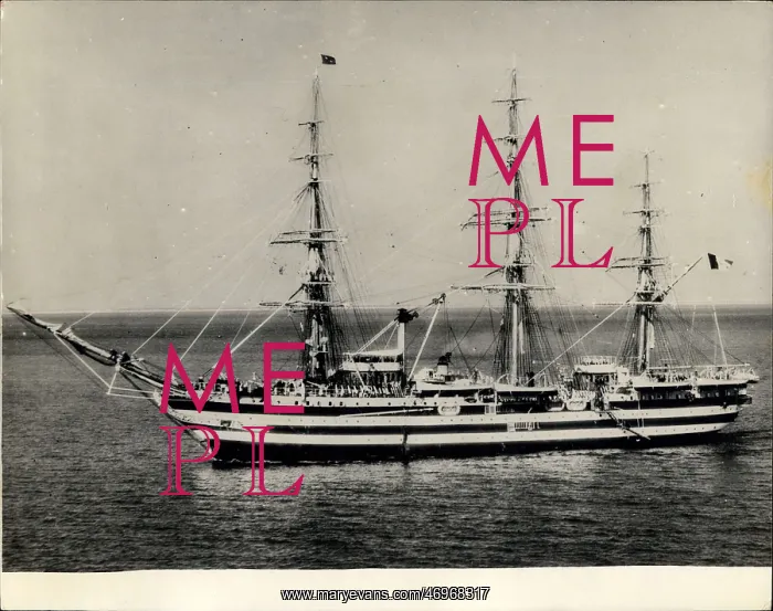 : Amerigo Vespucci, Italian training ship, at Spithead for rev : Amerigo Vespucci, Italian training ship, at Spithead for rev