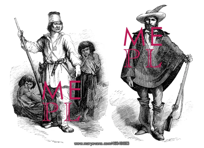: Amerindian and a Soldier : Amerindian and a Soldier