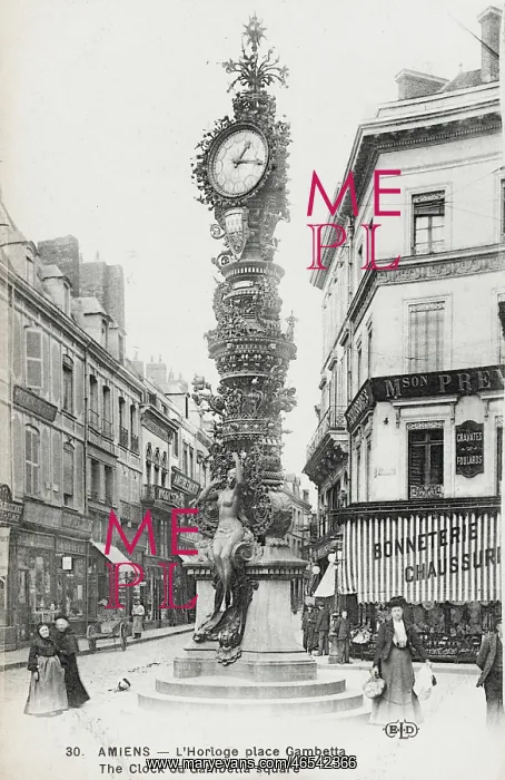 : Amiens - The Clock on Gambetta Square : Amiens - The Clock on Gambetta Square